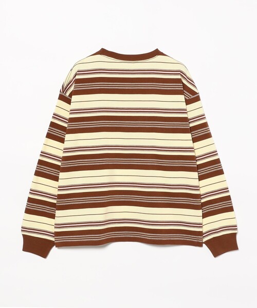 Ray BEAMS(レイビームス)の「マルチボーダー ビッグ Tシャツ(Tシャツ/カットソー・レディース・クリーム/ライトブルー・ONE SIZE)」の13枚目の写真