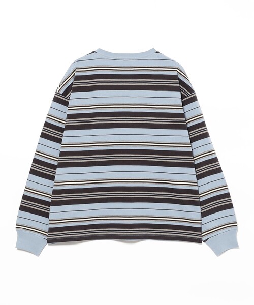 Ray BEAMS(レイビームス)の「マルチボーダー ビッグ Tシャツ(Tシャツ/カットソー・レディース・クリーム/ライトブルー・ONE SIZE)」の17枚目の写真