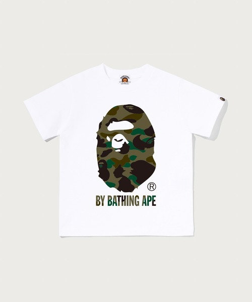 A BATHING APE(アベイシングエイプ)の「1ST CAMO BY BATHING APE TEE(Tシャツ/カットソー・キッズ・ブラック×グリーン/ホワイト×グリーン/ホワイト×イエロー・120/110/130/100/140)」の2枚目の写真