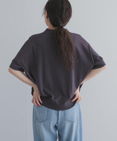 URBAN RESEARCH DOORS(アーバンリサーチドアーズ)の「『接触冷感』衿付きドルマンニット(ニット/セーター・レディース・チャコールグレー/ベージュ/ライトブルー・FREE)」の10枚目の写真