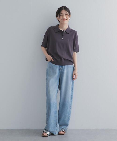 URBAN RESEARCH DOORS(アーバンリサーチドアーズ)の「『接触冷感』衿付きドルマンニット(ニット/セーター・レディース・チャコールグレー/ベージュ/ライトブルー・FREE)」の11枚目の写真