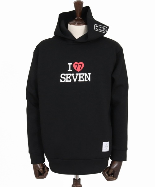 seventy seven（セブンティセブン）の「mpa4176- cardboard P-O hoodie (I love seven) パーカー(7726W050)（パーカー・メンズ・ブラック/ネイビー/トップグレー・S/M/L/XL）」の21枚目の写真