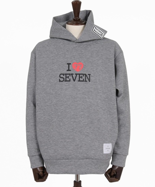 seventy seven（セブンティセブン）の「mpa4176- cardboard P-O hoodie (I love seven) パーカー(7726W050)（パーカー・メンズ・ブラック/ネイビー/トップグレー・S/M/L/XL）」の22枚目の写真
