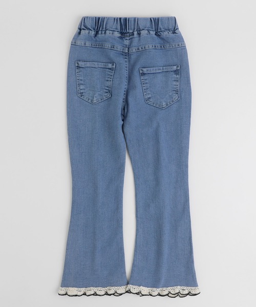 URBAN CHERRY(アーバンチェリー)の「スカラップレースフレアデニムパンツ(デニムパンツ・キッズ・ブルー・110cm/120cm/130cm/140cm/150cm)」の10枚目の写真