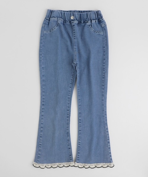 URBAN CHERRY(アーバンチェリー)の「スカラップレースフレアデニムパンツ(デニムパンツ・キッズ・ブルー・110cm/120cm/130cm/140cm/150cm)」の9枚目の写真