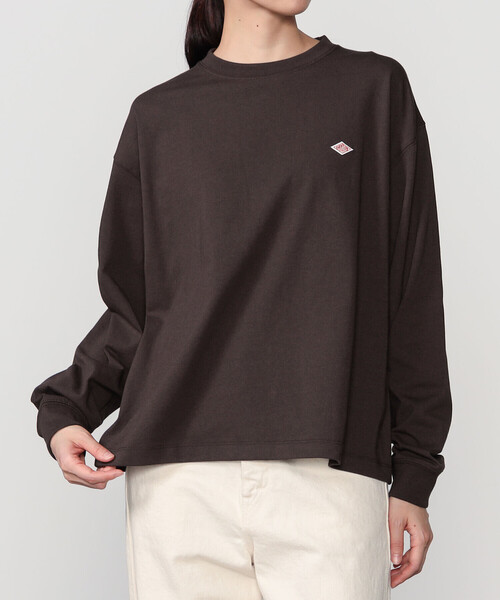 DANTON(ダントン)の「DANTON | クルーネック 長袖Tシャツ SOLID WOMEN(Tシャツ/カットソー・レディース・ブラウン/ダークグレー・M/S)」の1枚目の写真