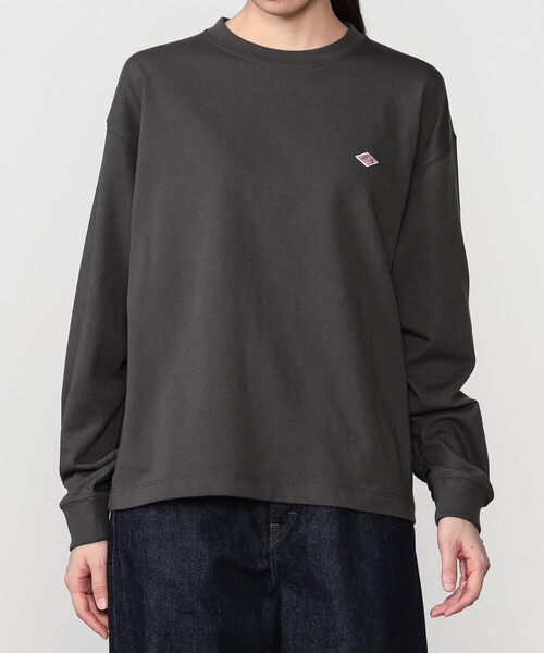 DANTON(ダントン)の「DANTON | クルーネック 長袖Tシャツ SOLID WOMEN(Tシャツ/カットソー・レディース・ブラウン/ダークグレー・M/S)」の2枚目の写真