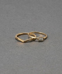 Phoebe | 【金属アレルギー対応】2setバケットフラグメントリング/ニッケルフリー 結婚式二次会 お呼ばれ セットリング 重ね付け(リング)