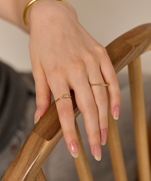 Phoebe(フィービィー)の「【金属アレルギー対応】2setバケットフラグメントリング/ニッケルフリー 結婚式二次会 お呼ばれ セットリング 重ね付け(リング・レディース・シルバー/イエローゴールド・FREE)」の21枚目の写真