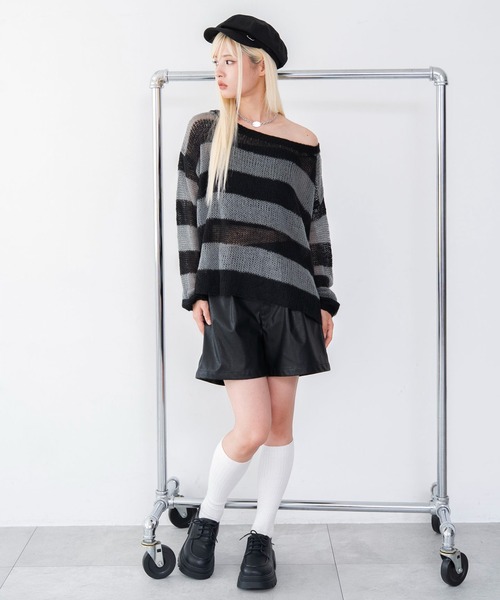 WEGO(ウィゴー)の「WEGO/【26年秋冬新作】PUショートパンツ(その他パンツ・レディース・ブラック・MEDIUM/SMALL)」の11枚目の写真