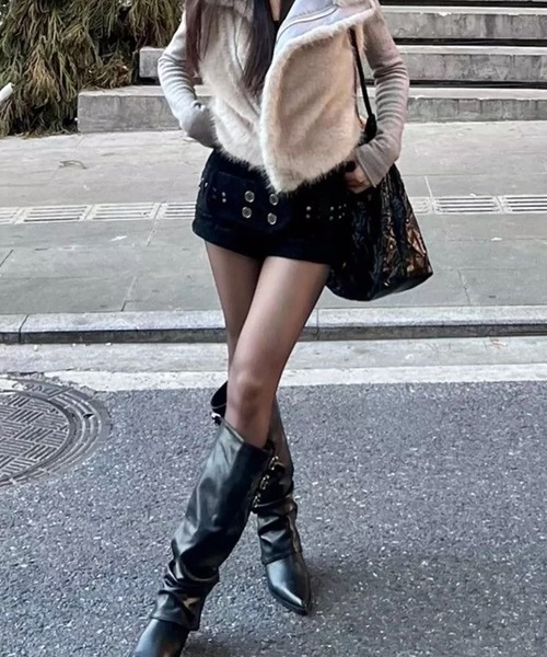 LAMPOON(ランプーン)の「【LAMPOON】コーデュロイショートパンツ(その他パンツ・レディース・ブラウン/ベージュ/ブラック・MEDIUM/LARGE/SMALL)」の4枚目の写真
