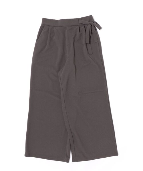 CECIL McBEE(セシルマクビー)の「【CECIL McBEE】ウエストリボンタックパンツ(その他パンツ・レディース・グレー/ブラック・MEDIUM/LARGE)」の2枚目の写真