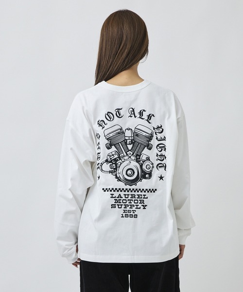 ムラサキスポーツ(ムラサキスポーツ)の「DEAR LAUREL/ディアローレル 長袖 Tシャツ ロンT バックプリント DL26F-2203(Tシャツ/カットソー・メンズ・ブラック/オレンジ/ホワイト・M/L/XL)」の6枚目の写真