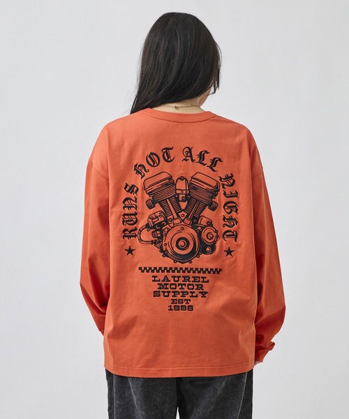 ムラサキスポーツ(ムラサキスポーツ)の「DEAR LAUREL/ディアローレル 長袖 Tシャツ ロンT バックプリント DL26F-2203(Tシャツ/カットソー・メンズ・ブラック/オレンジ/ホワイト・M/L/XL)」の18枚目の写真