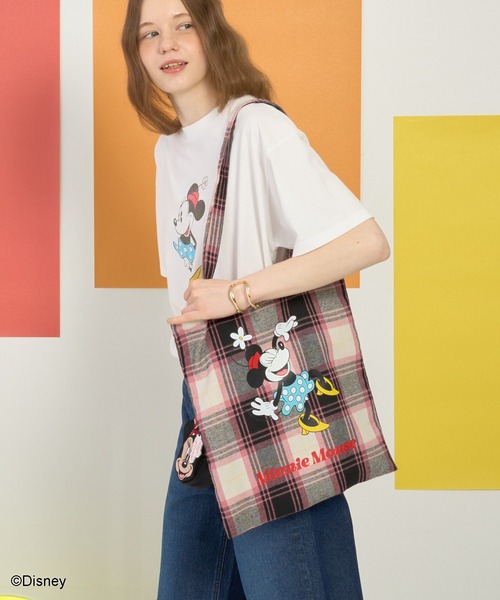 AMERICAN HOLIC(アメリカンホリック)の「【Mickey&Friends】トートBAG(トートバッグ・レディース・ライトイエロー/ピンク/キャメル/ブラウン/シルバー/パープル/ブルー/ネイビー/グリーン・FREE)」の8枚目の写真