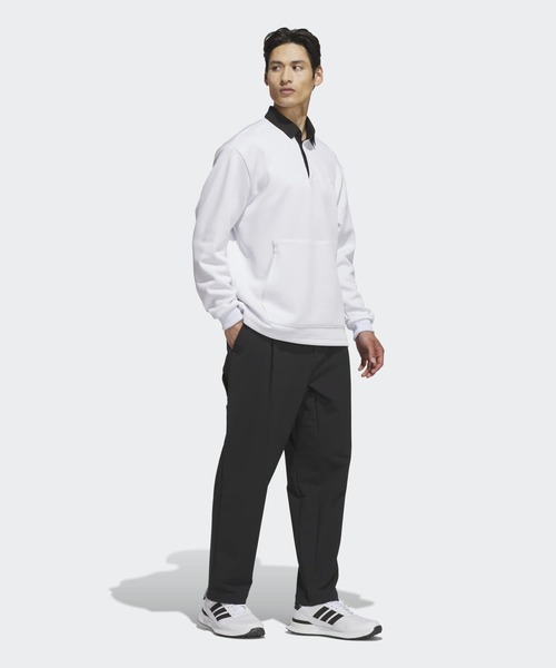 adidas(アディダス)の「長袖ニット スウェット ポロシャツ【adidas Golf/アディダスゴルフ】(ポロシャツ・メンズ・ホワイト・LARGE/3XL/XX-LARGE/X-LARGE/SMALL/MEDIUM)」の5枚目の写真