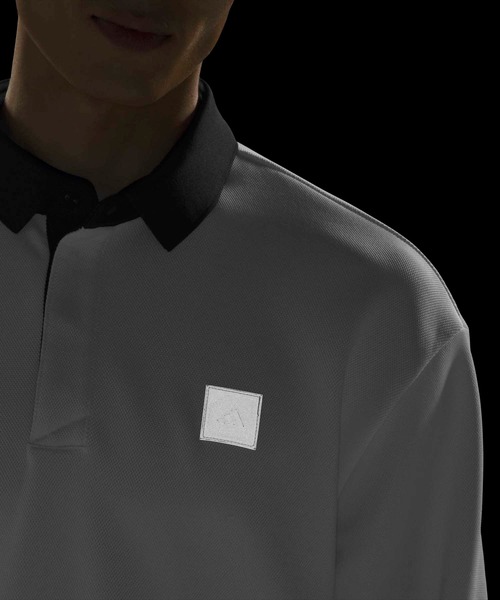 adidas(アディダス)の「長袖ニット スウェット ポロシャツ【adidas Golf/アディダスゴルフ】(ポロシャツ・メンズ・ホワイト・LARGE/3XL/XX-LARGE/X-LARGE/SMALL/MEDIUM)」の6枚目の写真
