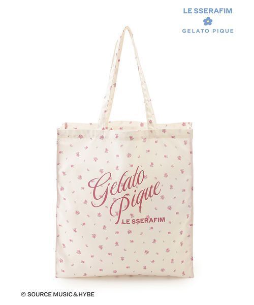 gelato pique(ジェラートピケ)の「【LE SSERAFIM】小花柄トートバッグ(トートバッグ・レディース・ピンク/ブルー・F)」の3枚目の写真