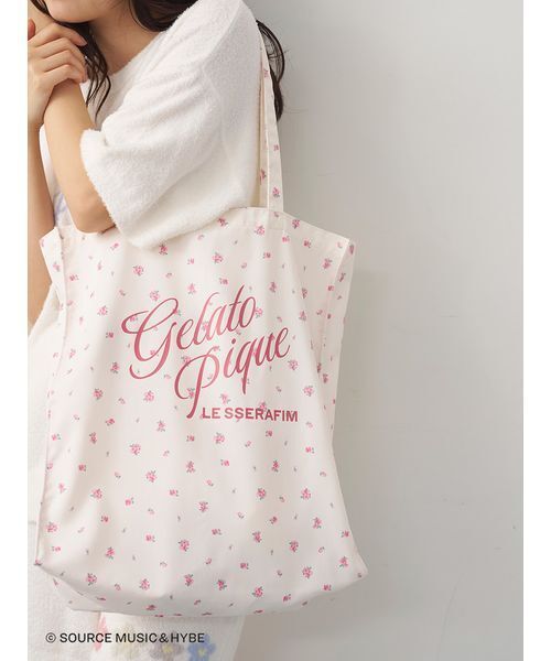 gelato pique(ジェラートピケ)の「【LE SSERAFIM】小花柄トートバッグ(トートバッグ・レディース・ピンク/ブルー・F)」の12枚目の写真