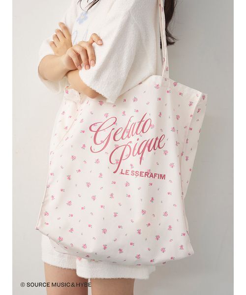 gelato pique(ジェラートピケ)の「【LE SSERAFIM】小花柄トートバッグ(トートバッグ・レディース・ピンク/ブルー・F)」の13枚目の写真