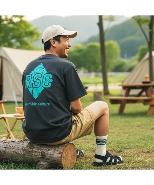 RIVER SIDE CULTURE(リバーサイドカルチャー)の「RIVER SIDE CULTURE / MARCO スケーター T-SHIRT(M4)(Tシャツ/カットソー・メンズ・グリーン/チャコールグレー・MEDIUM/LARGE/X-LARGE)」の3枚目の写真