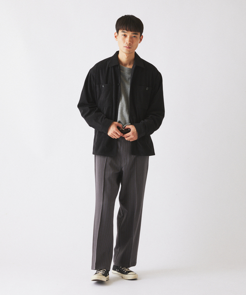 JOURNAL STANDARD relume（ジャーナルスタンダード　レリューム）の「テック ”SOLOTEX(R)” コーデュロイ ウォッシャブル CPOシャツジャケット（シャツ/ブラウス・メンズ・チャコールグレー/ブラック/ブラウン/ベージュ系その他/ダークブルー・SMALL/MEDIUM/LARGE）」の6枚目の写真