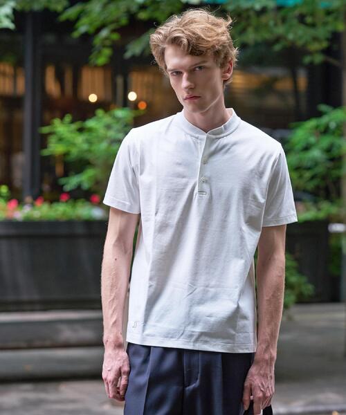 DRESSTERIOR(ドレステリア)の「【接触冷感/抗菌防臭/UVカット】クールクリーンドライコットン ヘンリーネックカットソー(Tシャツ/カットソー・メンズ・ホワイト/ブラック・90/91/92/94)」の10枚目の写真