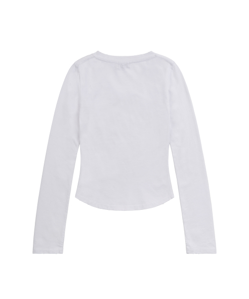 ZIZEMUSEUM(ジゼミュージアム)の「VネックロングスリーブTシャツ(ホワイト)(Tシャツ/カットソー・レディース・その他・MEDIUM/SMALL)」の6枚目の写真