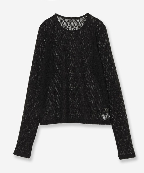 R-ISM(リズム)の「【洗える】ストレッチレースカットソー(Tシャツ/カットソー・レディース・ブラック・4)」の5枚目の写真