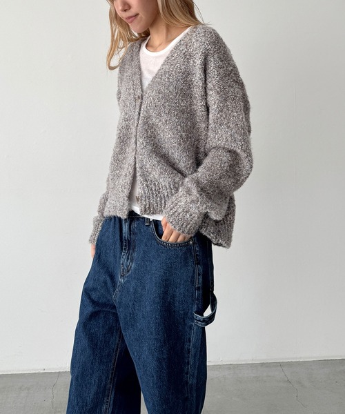 CANAL JEAN(キャナルジーン)の「El mar MIXニットカーディガン(カーディガン/ボレロ・レディース・ブラウン/アイボリー・ONE SIZE)」の3枚目の写真