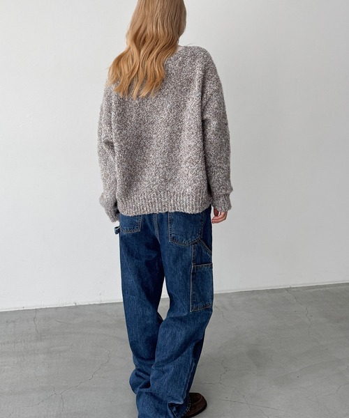 CANAL JEAN(キャナルジーン)の「El mar MIXニットカーディガン(カーディガン/ボレロ・レディース・ブラウン/アイボリー・ONE SIZE)」の4枚目の写真