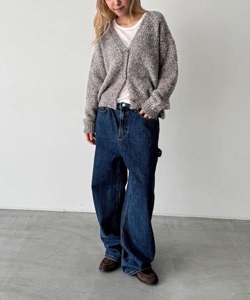 CANAL JEAN(キャナルジーン)の「El mar MIXニットカーディガン(カーディガン/ボレロ・レディース・ブラウン/アイボリー・ONE SIZE)」の5枚目の写真