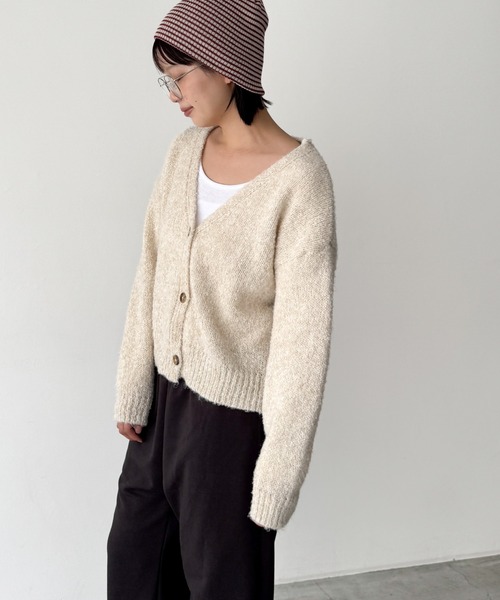 CANAL JEAN(キャナルジーン)の「El mar MIXニットカーディガン(カーディガン/ボレロ・レディース・ブラウン/アイボリー・ONE SIZE)」の7枚目の写真