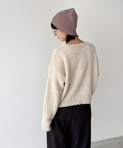 CANAL JEAN(キャナルジーン)の「El mar MIXニットカーディガン(カーディガン/ボレロ・レディース・ブラウン/アイボリー・ONE SIZE)」の8枚目の写真