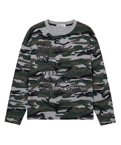 FUZZY SCAN(ファジスキャン)の「エフカモロングスリーブ3カラー(Tシャツ/カットソー・レディース・ベージュ/カーキ/グレー・ONE SIZE)」の4枚目の写真