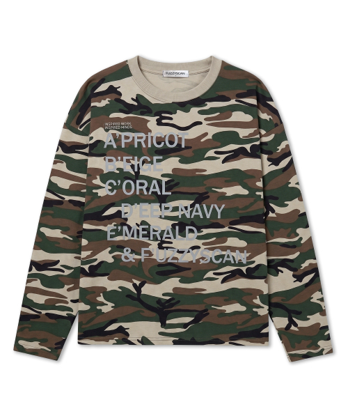 FUZZY SCAN(ファジスキャン)の「エフカモロングスリーブ3カラー(Tシャツ/カットソー・レディース・ベージュ/カーキ/グレー・ONE SIZE)」の5枚目の写真
