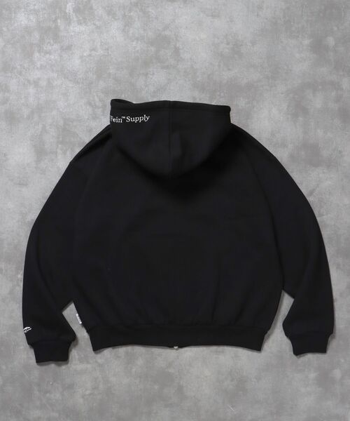 FFEIN(フェイン)の「【FFEIN】ヘビーウエイトフード刺繍ロゴ立体フードジップパーカー / パーカー 裏起毛 ジップ 刺繍 ロゴ フーディ ダブルジップ(パーカー・メンズ・ダークブラウン/ネイビー/ブラック/アッシュグレー・SMALL/MEDIUM/LARGE)」の6枚目の写真