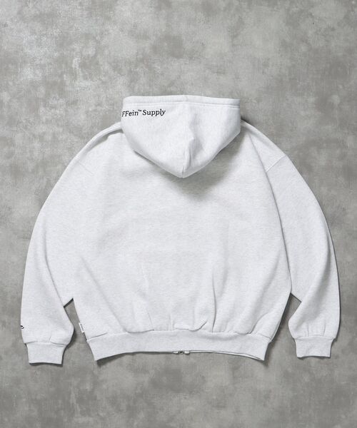 FFEIN(フェイン)の「【FFEIN】ヘビーウエイトフード刺繍ロゴ立体フードジップパーカー / パーカー 裏起毛 ジップ 刺繍 ロゴ フーディ ダブルジップ(パーカー・メンズ・ダークブラウン/ネイビー/ブラック/アッシュグレー・SMALL/MEDIUM/LARGE)」の10枚目の写真