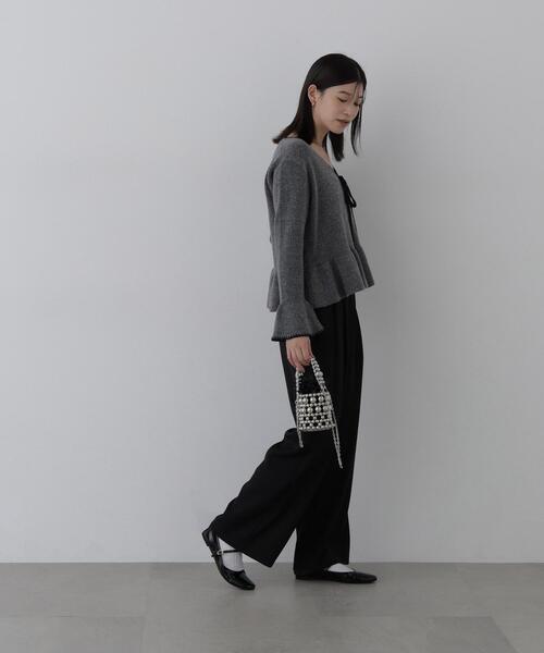 N.(N. Natural Beauty Basic)(エヌエヌナチュラルビューティーベーシック)の「タックワイドパンツ(その他パンツ・レディース・ブラウン/ブラック/オフホワイト・MEDIUM/SMALL)」の11枚目の写真