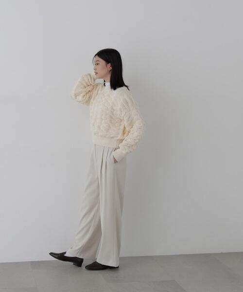 N.(N. Natural Beauty Basic)(エヌエヌナチュラルビューティーベーシック)の「タックワイドパンツ(その他パンツ・レディース・ブラウン/ブラック/オフホワイト・MEDIUM/SMALL)」の19枚目の写真