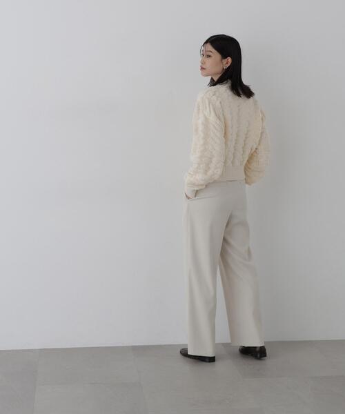 N.(N. Natural Beauty Basic)(エヌエヌナチュラルビューティーベーシック)の「タックワイドパンツ(その他パンツ・レディース・ブラウン/ブラック/オフホワイト・MEDIUM/SMALL)」の20枚目の写真