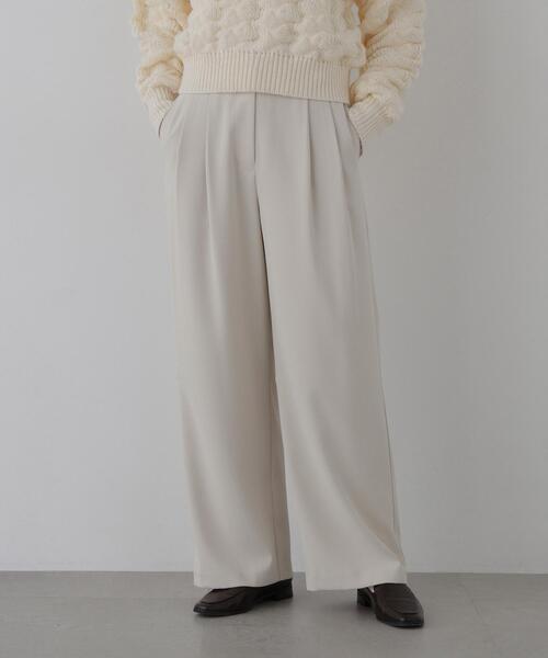 N.(N. Natural Beauty Basic)(エヌエヌナチュラルビューティーベーシック)の「タックワイドパンツ(その他パンツ・レディース・ブラウン/ブラック/オフホワイト・MEDIUM/SMALL)」の21枚目の写真