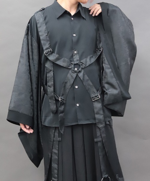 axes femme(アクシーズファム)の「パラシュート和袖シャツ(シャツ/ブラウス・レディース・レッドパープル/ブラック・MEDIUM/LARGE)」の2枚目の写真