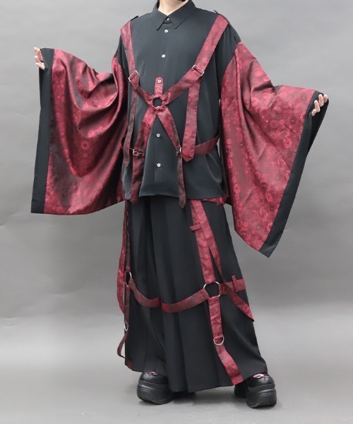 axes femme(アクシーズファム)の「パラシュート和袖シャツ(シャツ/ブラウス・レディース・レッドパープル/ブラック・MEDIUM/LARGE)」の3枚目の写真