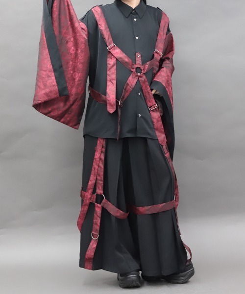 axes femme(アクシーズファム)の「パラシュート和袖シャツ(シャツ/ブラウス・レディース・レッドパープル/ブラック・MEDIUM/LARGE)」の4枚目の写真