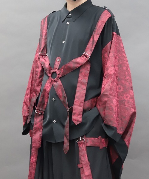 axes femme(アクシーズファム)の「パラシュート和袖シャツ(シャツ/ブラウス・レディース・レッドパープル/ブラック・MEDIUM/LARGE)」の5枚目の写真