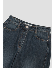 (PT-5807)SEMI CURVED SLUB WASHING DENIM PANTS
