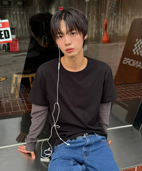 SIGNATURE（シグネチャ）の「ボーダースリーブレイヤード長袖Tシャツ[ブラック]（Tシャツ/カットソー・レディース・その他・LARGE/MEDIUM）」の5枚目の写真