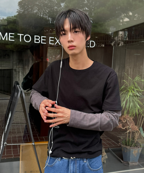 SIGNATURE（シグネチャ）の「ボーダースリーブレイヤード長袖Tシャツ[ブラック]（Tシャツ/カットソー・レディース・その他・LARGE/MEDIUM）」の6枚目の写真