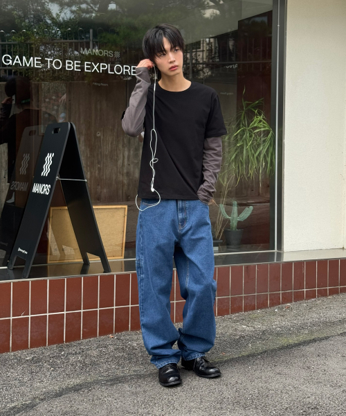 SIGNATURE（シグネチャ）の「ボーダースリーブレイヤード長袖Tシャツ[ブラック]（Tシャツ/カットソー・レディース・その他・LARGE/MEDIUM）」の8枚目の写真